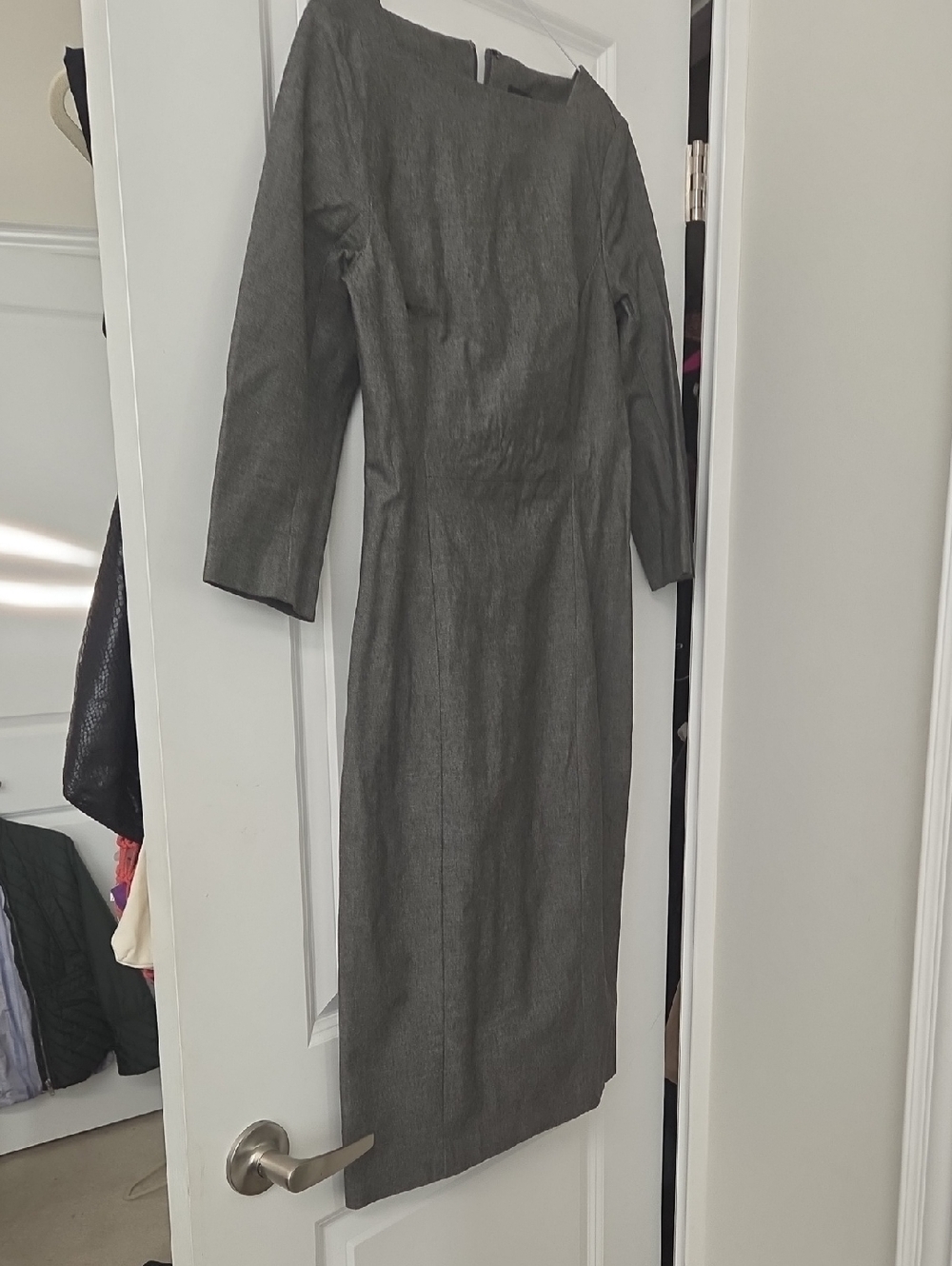 Banana Republic Gray Midi Sheath Dress